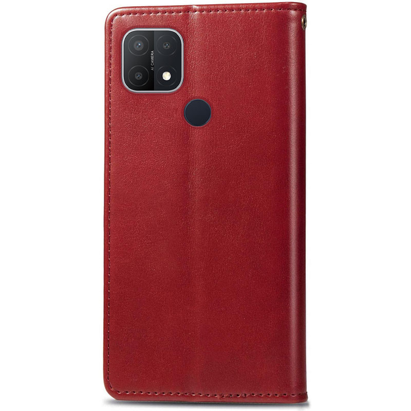 Фото Шкіряний чохол-книжка GETMAN Gallant (PU) для Oppo A15s / A15 (Червоний) в маназині vchehle.ua
