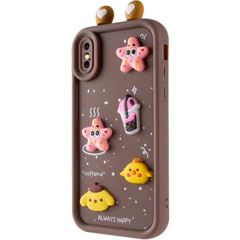 Чехол TPU Toys Case with Ears для Apple iPhone X / XS (5.8") (Brown)