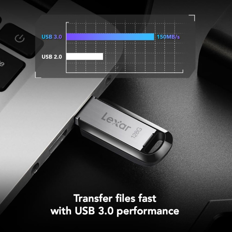Фото Флеш накопитель LEXAR JumpDrive M400 (USB 3.0) 128GB (Iron-grey) в магазине vchehle.ua
