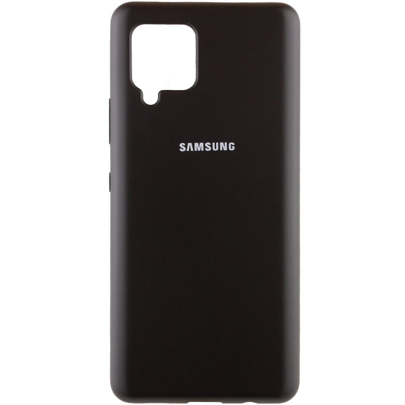 Чехол Silicone Cover Full Protective (AA) для Samsung Galaxy A42 5G (Черный / Black)