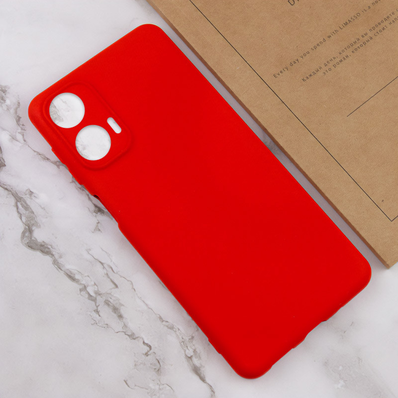 Чохол Silicone Cover Lakshmi Full Camera (AA) на Motorola Moto G24 (Червоний / Red) в магазині vchehle.ua