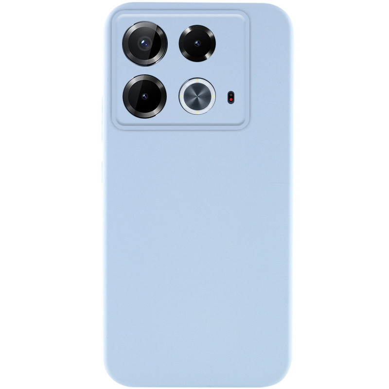 Чехол TPU GETMAN Liquid Silk Full Camera для Infinix Note 40 4G (Голубой / Lilac Blue)