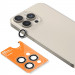 Фото Захисне скло BlueO Metal на камеру на Apple iPhone 16 Pro / 16 Pro Max / 15 Pro / 15 Pro Max (Сірий / Natural Titanium) на vchehle.ua