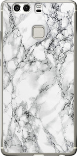 Чехол Мрамор белый для Huawei P9 Plus