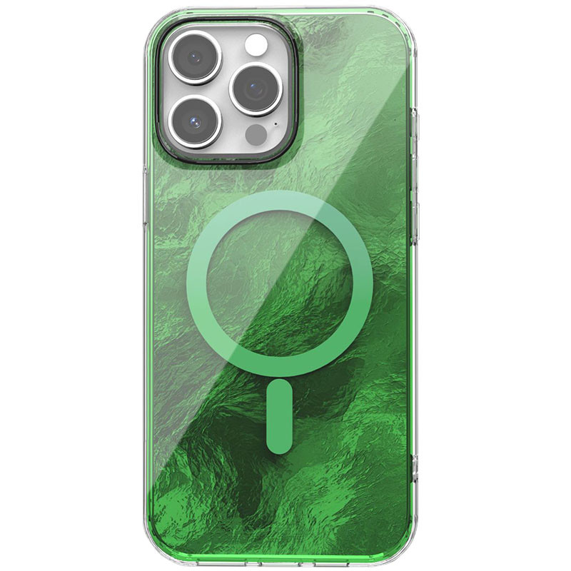 Чехол TPU Shiny Mountain (MagFit) для Apple iPhone 14 Pro (6.1") (Green)