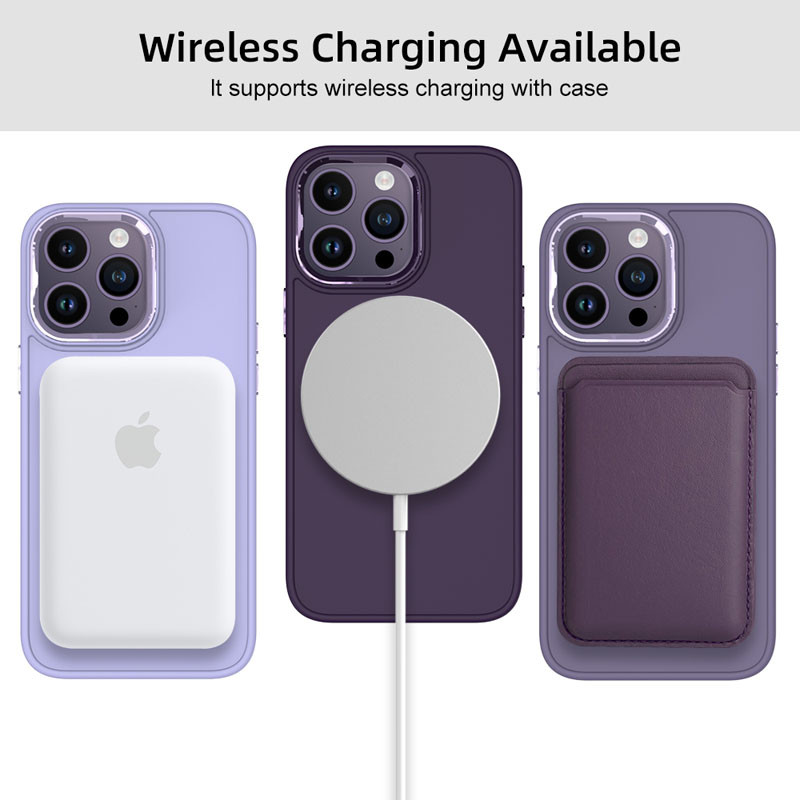 Фото TPU чохол Bonbon Metal Style with Magnetic safe на Apple iPhone 15 Pro (6.1") (Фіолетовий / Dark Purple) в маназині vchehle.ua