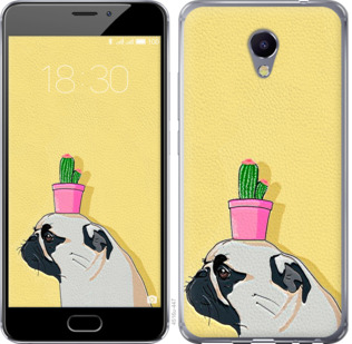 

Чохол Мопс з кактусом на Meizu M5 Note 795657