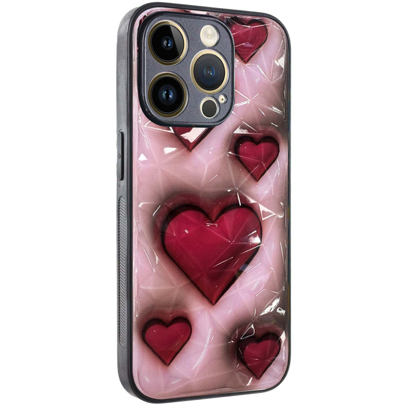 TPU+PC чехол Prisma Plushie для Apple iPhone 13 Pro (6.1") (Hearts)