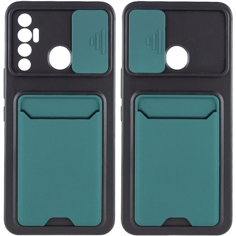 

TPU+PC чохол Card Holder на TECNO Spark 7 Pro (Зелений) 1213613