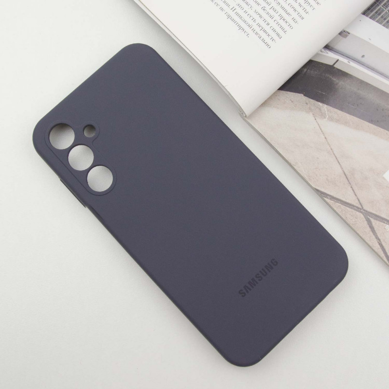 Фото Чехол Silicone Cover Lakshmi Full Camera (AAA) with Logo для Samsung Galaxy A55 (Серый / Dark Gray) на vchehle.ua