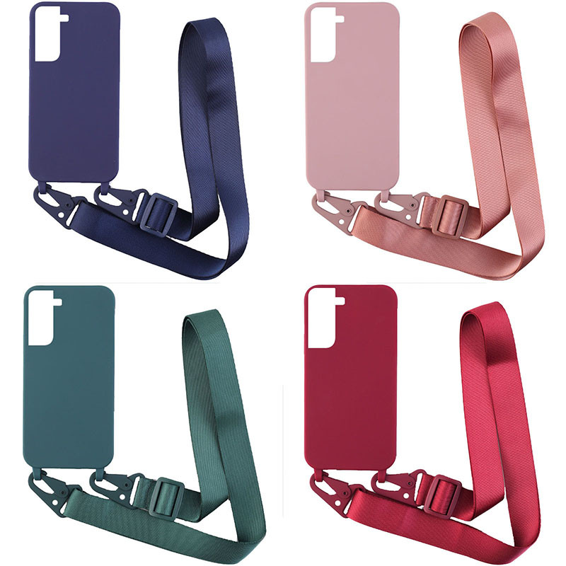 Чехол Crossbody с длинным цветным ремешком для Samsung Galaxy S22+