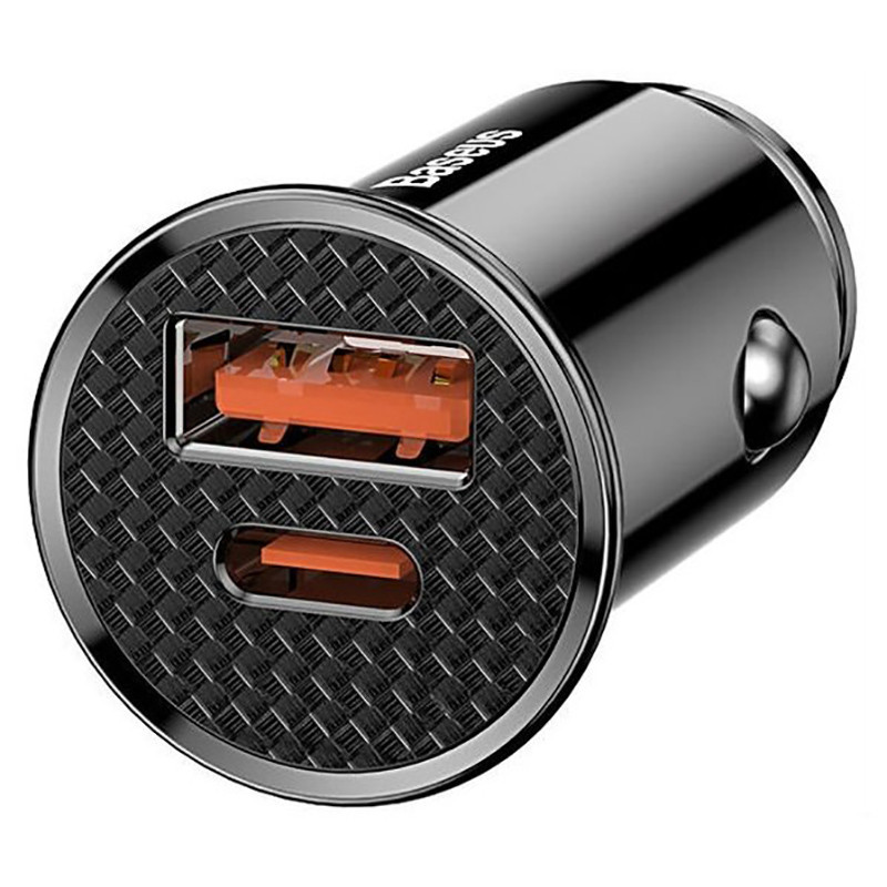 Фото Уценка АЗУ Baseus Circular Plastic 30W (1USB-A/1C) (CCALL-YS) (Дефект упаковки / Black) в магазине vchehle.ua