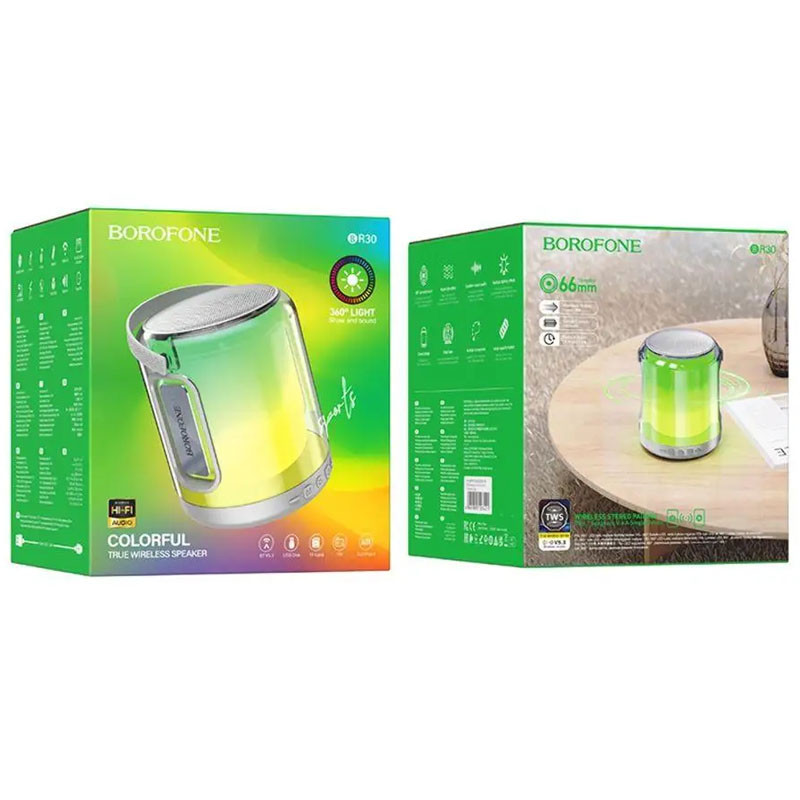 Bluetooth Колонка Borofone BR30 Auspicious colorful sports (Gray) в магазине vchehle.ua