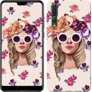 

Чехол Девушка с цветами v2 для Huawei Nova 4 698409