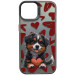 TPU+PC чехол TakiTaki Love magic glow для Apple iPhone 15 (6.1") (Lovely dog / Black)