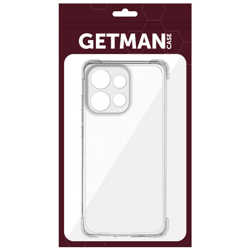 TPU чохол GETMAN Ease logo посилені кути Full Camera на Motorola Edge 50 Neo (Безбарвний (прозорий)) в магазині vchehle.ua