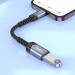 Переходник Hoco UA24 Lightning male to USB female 2.0 (Metal gray) в магазине vchehle.ua