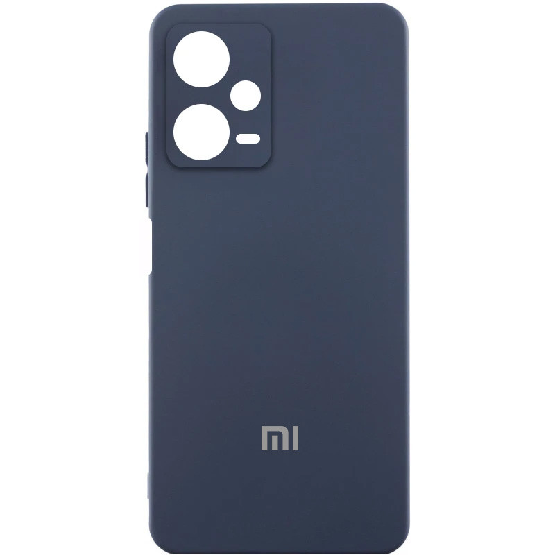 Чехол Silicone Cover Lakshmi Full Camera (AA) with logo для Xiaomi Redmi Note 12 Pro 5G (Синий / Midnight blue)