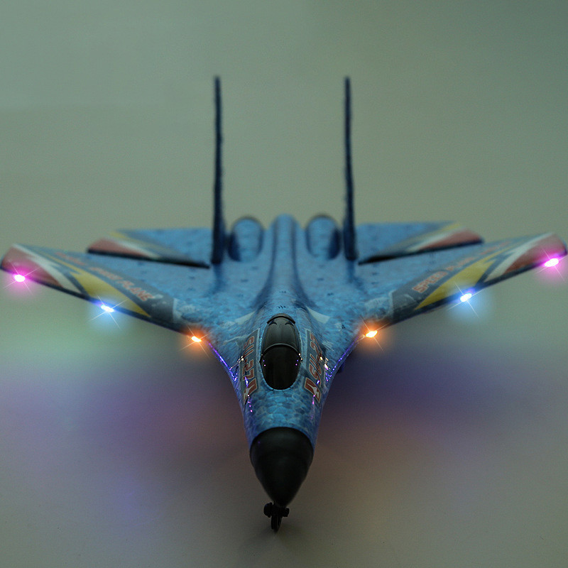 Фото Самолет на радиоуправлении SCHE HW28 SU27 Foam (Blue) на vchehle.ua