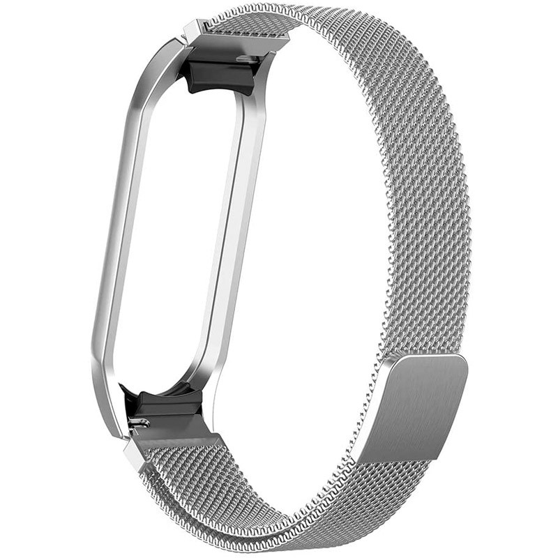 Ремешок Milanese Loop Design для Xiaomi Mi Band 5/6 (Серебряный)