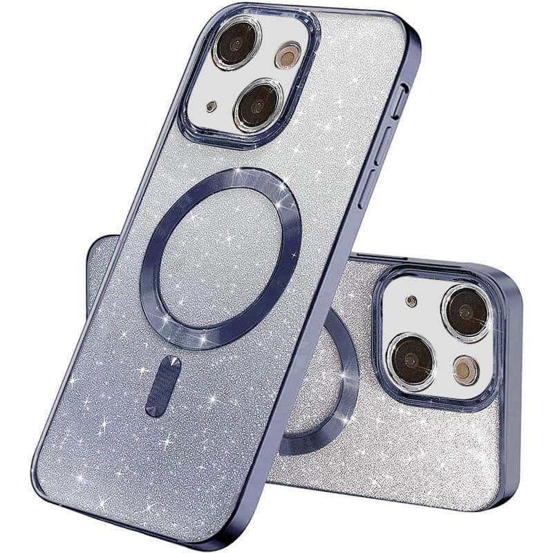 TPU чехол Delight case with Magnetic Safe с защитными линзами на камеру для Apple iPhone 15 Plus (6.7") (Серый / Lavender Gray)