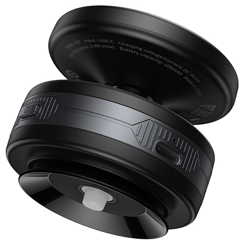 Автотримач Hoco H87 Dragon електричний suction cup magnetic (universal) (Black / Metal gray) в магазині vchehle.ua
