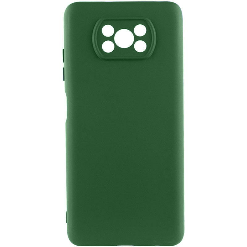 Чохол Silicone Cover Lakshmi Full Camera (AA) на Xiaomi Poco X3 NFC / Poco X3 Pro (Зелений / Dark green)