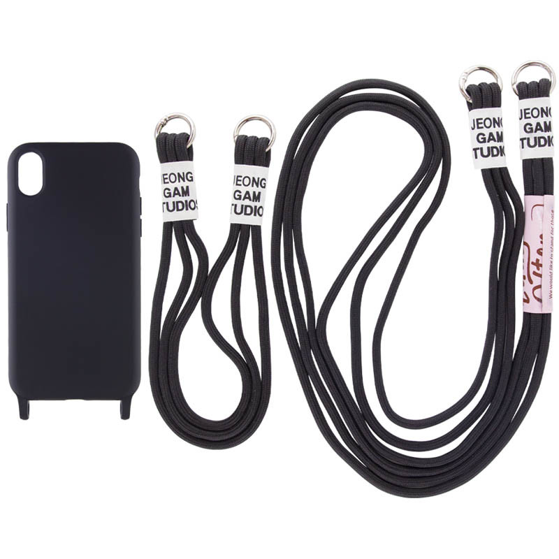 Чохол TPU two straps California на Apple iPhone XR (6.1") (Чорний)