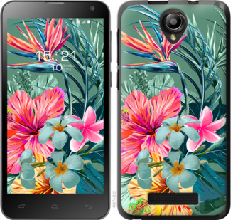 

Чехол Тропические цветы v1 для Fly IQ4514 845407