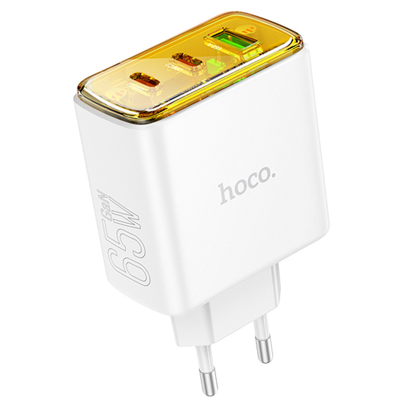 СЗУ Hoco CS44A Smart PD65W (1USB-A/2С) (White)