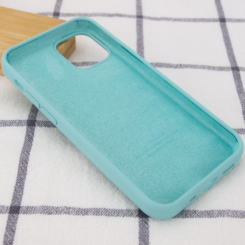 Фото Чехол Silicone Case Full Protective (AA) для Apple iPhone 12 Pro / 12 (6.1") (Бирюзовый / Marine Green) в магазине vchehle.ua