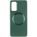 Фото TPU чехол Bonbon Metal Style with Magnetic safe для Samsung Galaxy S24+ (Зеленый / Army Green) на vchehle.ua