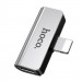 Фото Переходник Hoco LS24 Lightning to lightning audio/lightning (Стальной) в магазине vchehle.ua