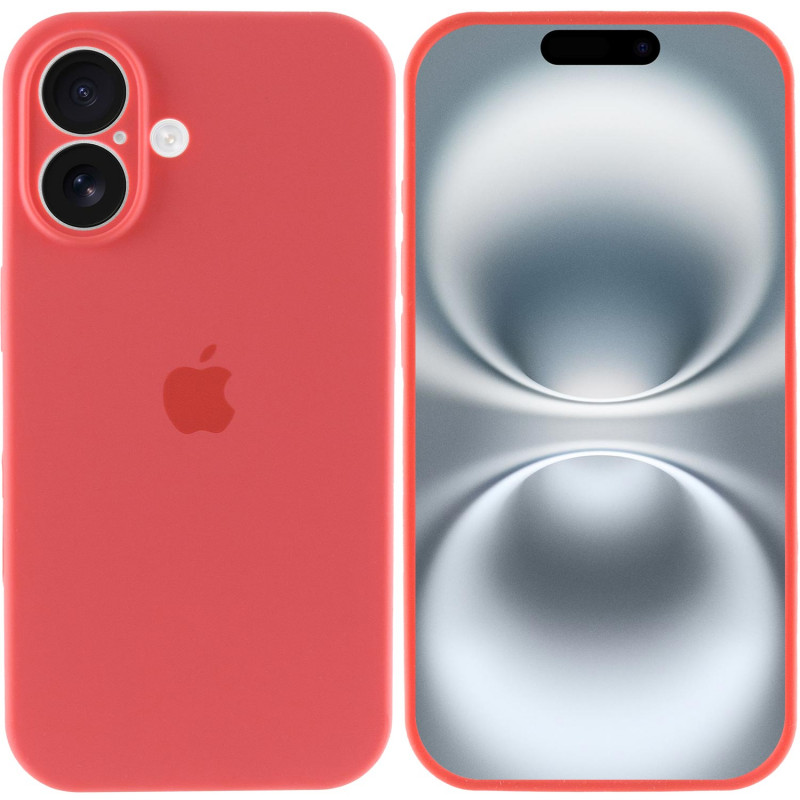 Фото Чехол Silicone Case Full Camera Protective (AA) для Apple iPhone 16 (6.1") (Оранжевый / Pink citrus) в магазине vchehle.ua