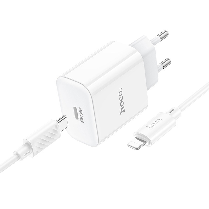 МЗП Hoco C76A Pro Majestic PD30W (1USB-C) + кабель Type-C to Lightning