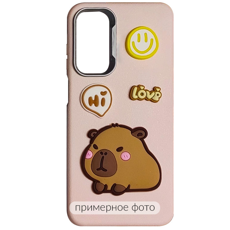 Чохол TPU Leather Toys на Xiaomi Redmi Note 12 4G (Capybara / Pink)