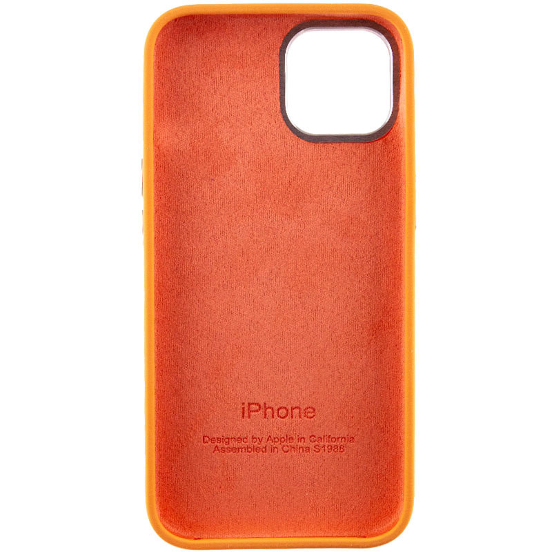 Чохол Silicone Case Metal Buttons (AA) на Apple iPhone 14 (6.1") (Помаранчевий / Marigold) в магазині vchehle.ua