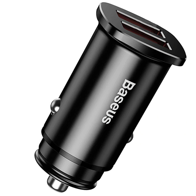 Фото АЗП Baseus Square Metal QC3.0 30W (2USB-A) (CCALL-DS) (Чорний) на vchehle.ua