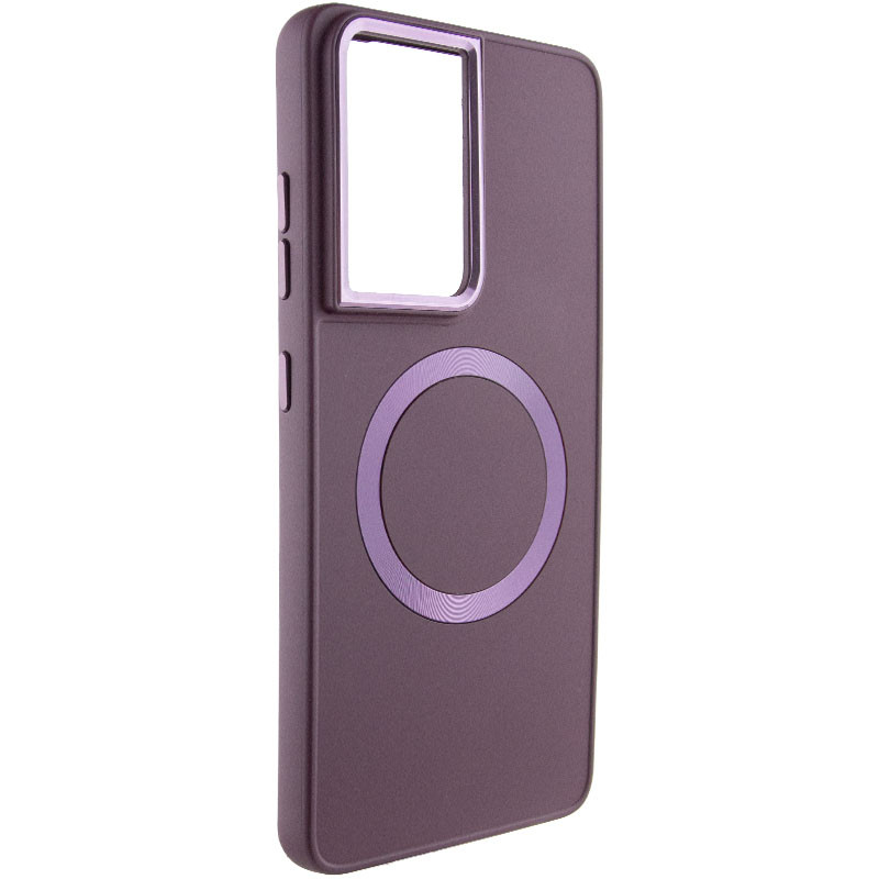 TPU чохол Bonbon Metal Style with Magnetic safe на Samsung Galaxy S24 Ultra (Бордовий / Plum)