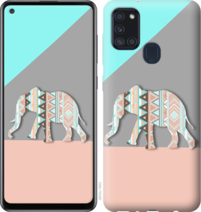 

Чехол Узорчатый слон для Samsung Galaxy A21s A217F 934289