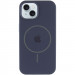 Фото Чохол Silicone Case Full Protective (AA) with Magnetic Safe на Apple iPhone 15 (6.1") (Темно-синій / Midnight blue) на vchehle.ua