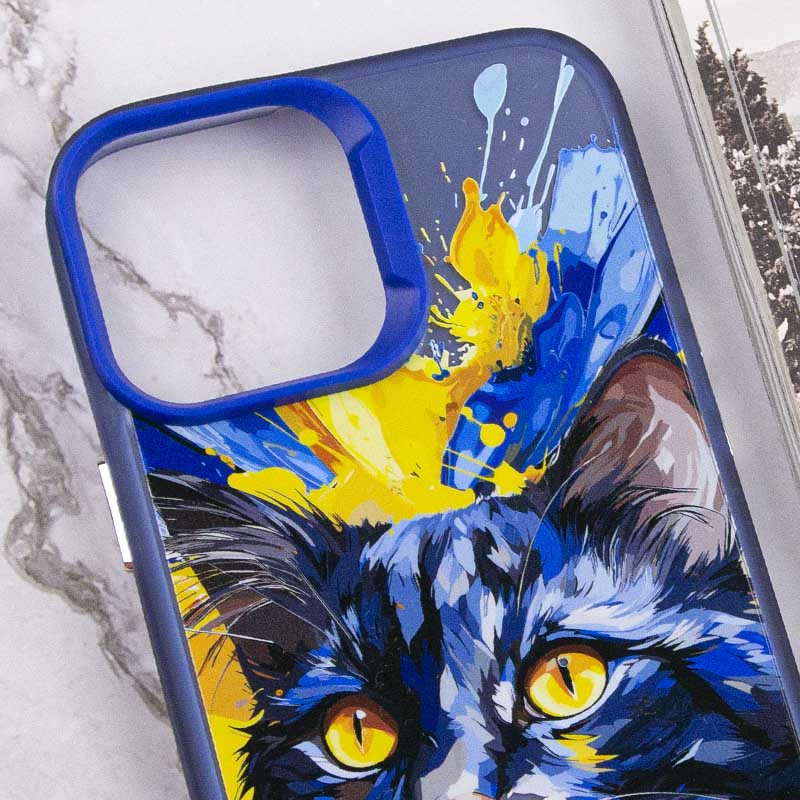 TPU+PC чохол TakiTaki Magic glow на Apple iPhone 11 (6.1") (Cat / Blue) в магазині vchehle.ua