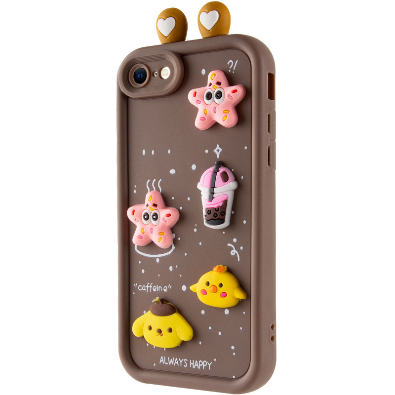 Чехол TPU Toys Case with Ears для Apple iPhone 7 / 8 / SE (2020) / SE (2022) (4.7") (Brown)