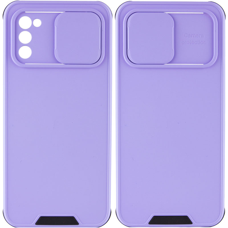 

TPU+PC чехол Lens series для Samsung Galaxy A02s (Сиреневый) 1213021