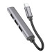 Фото Переходник Hoco HB26 4in1 (Type-C to USB3.0+USB2.0*3) (Metal gray) на vchehle.ua