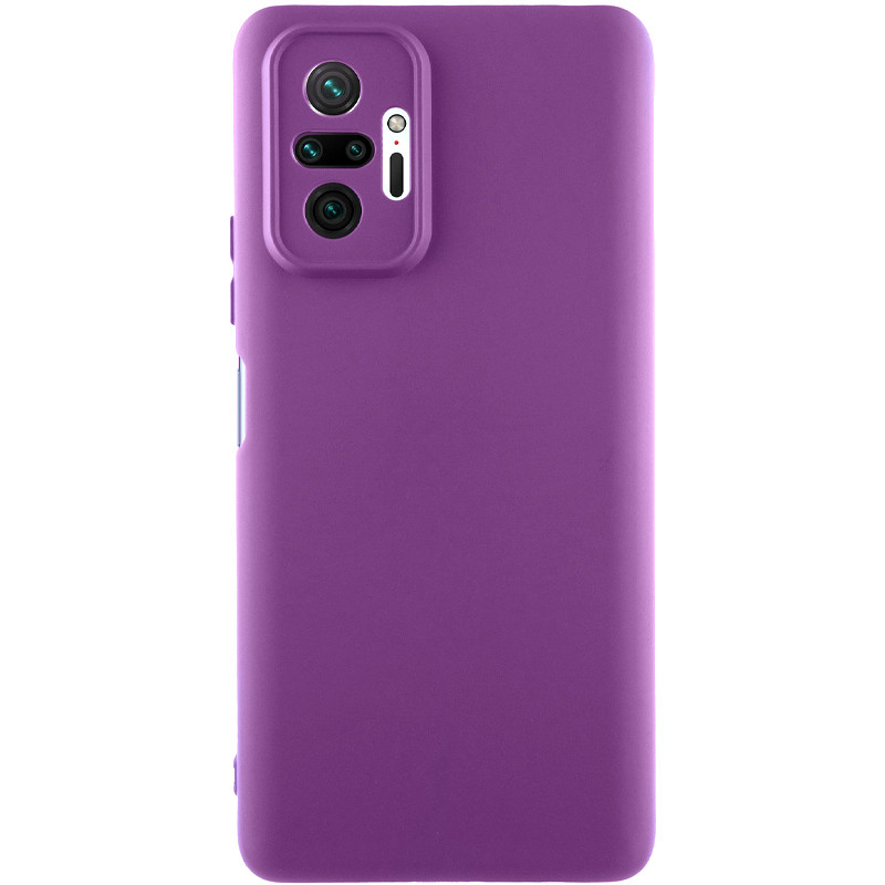 Чехол TPU GETMAN Liquid Silk Full Camera для Xiaomi Redmi Note 10 Pro / 10 Pro Max (Фиолетовый / Grape)
