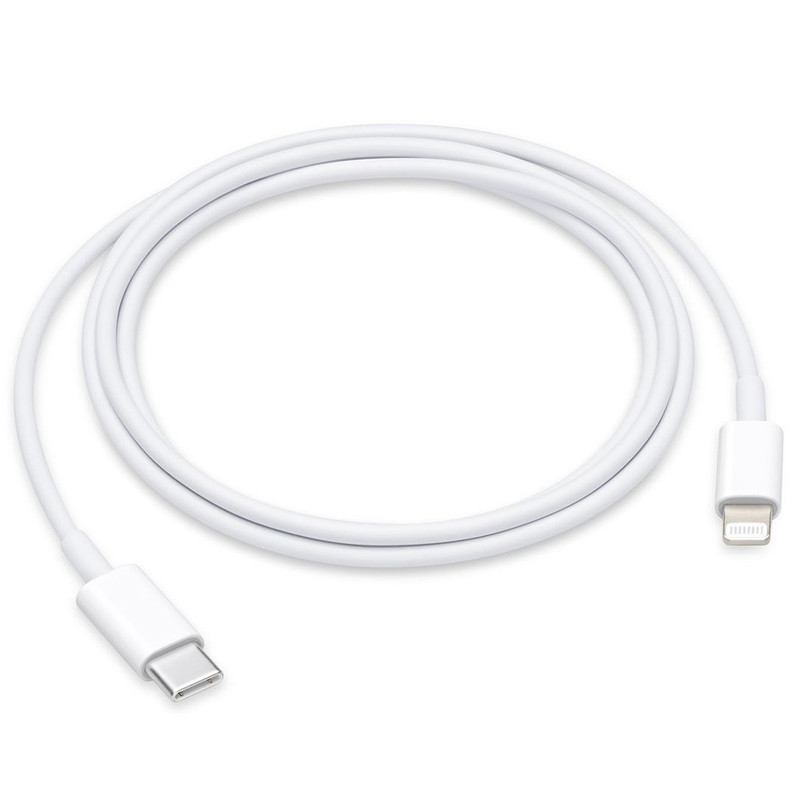 Фото Уценка Дата кабель Foxconn для Apple iPhone Type-C to Lightning  (AAA grade) (1m) (box, no logo) (Дефект упаковки / Білий) на vchehle.ua