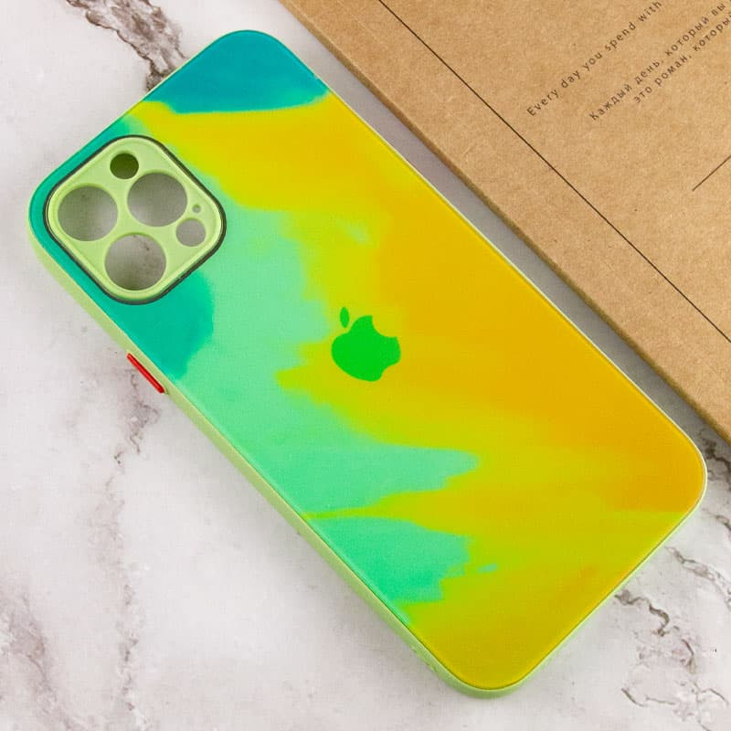 Фото Чехол TPU+Glass Impasto abstract на Apple iPhone 12 Pro (6.1") (Yellow green) на vchehle.ua