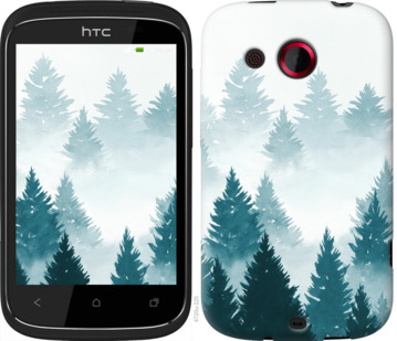 

Чехол Акварельные Елки для HTC Desire C A320e 862491