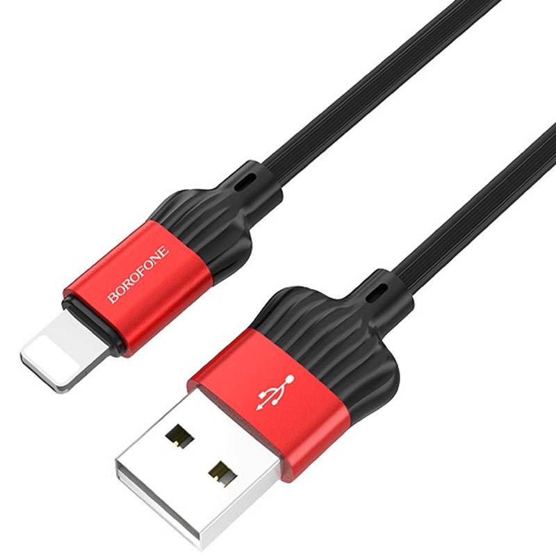 Фото Дата кабель Borofone BX28 Dignity USB to Lightning (1m) (Червоний) в маназині vchehle.ua